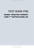 Burns' Pediatric Primary Care 7th Edition – Test Bank by Dawn Lee Garzon Maaks.