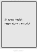 Shadowhealth respiratory transcript.