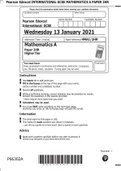 Pearson Edexcel International GCSE Mathematics B Paper 2 (2021)