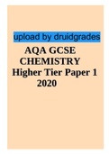 AQA GCSE Combined Science Biology Paper 1 Higher Question Pape