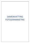 Fotogrammetrie Volledige Samenvatting 