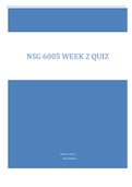 NSG 6005 Week 2 Quiz / NSG6005 Week 2 Quiz : South University