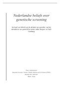 Schrijfopdracht: Nederlandse beliefs over genetische screening