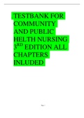 TESTBANK FOR COMMUNITY AND PUBLIC HELTH NURSING 3RD EDITION ALL CHAPTERS INLUDED 
