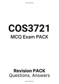 COS3721 - MCQ Test Bank (2021) 