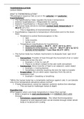 Thermoregulation & Thermoregulatory Disorders Notes