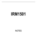 IRM1501 Summarised Study Notes