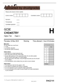 GCSE CHEMISTRY Higher Tier Paper 1