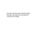 Essentials Of Psychiatric Mental Health Nursing ,2nd Edition By Elizabeth M. Varcarolis Test Bank