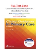 Clinical Guidelines in Primary Care 3rd Edition Hollier Test Bank