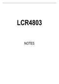 LCR4803 Summarised Study Notes