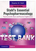 Exam &lpar;elaborations&rpar; Test Bank For Stahls Essential Psychopharmacology 4th Edition 