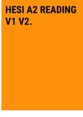 Exam &lpar;elaborations&rpar; HESI A2 READING V1 V2&period; 