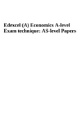 Edexcel (A) Economics A-level Exam technique: AS-level Papers