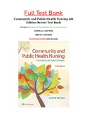 Test bank for Community and Public Health Nursing 9th Edition Rector 