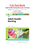Adult Health Nursing 8th Cooper Test Bank