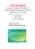 Brunner & Suddarth’s Textbook of Medical Surgical Nursing 13th Edition by Hinkle Cheever  Test Bank