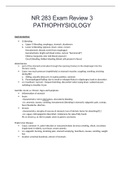 NR 283 Exam Review 3 PATHOPHYSIOLOGY