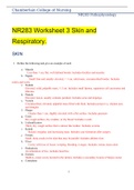  NR283 Worksheet 3 Skin and Respiratory.