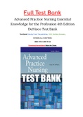 Advanced Practice Nursing Essential Knowledge for the Profession 4th Edition DeNisco Test Bank
