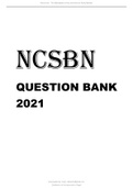NCSBN QUESTION BANK 2021.