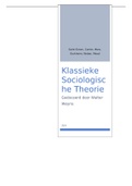 KST - Klassieke Sociologische Theorie - Beknopte Samenvatting
