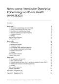 Notes course 'Introduction Descriptive Epidemiology and Public Health' (HNH-28303)