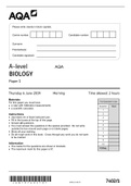 A-level BIOLOGY Paper 1