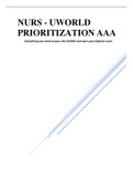 NURS - Uworld PRIORITIZATION AAA &lpar;Everything you need to pass the EXAMS and earn your highest score&rpar;