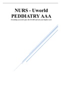 NURS - Uworld PEDDIATRY AAA &lpar;Everything you need to pass the EXAMS and earn your highest score&rpar; 