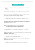 NUR 2058 Dimensions Of Nursing Final Exam questions and answers