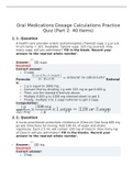 Oral Medications Dosage Calculations Practice Quiz (Part 2: 40 Items)
