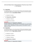 Arterial Blood Gas Interpretation Practice Quiz &lpar;Part 2&colon; 20 Items&rpar;