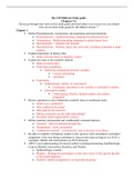 Bio 319 Midterm Exam review sheet