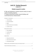 2022 Unit 22 Market Research Assignment 2 (DISTINCTION*) Learning Aim B & C Plan and implement activity to meet marketing objective & Analyse and present findings and improvements