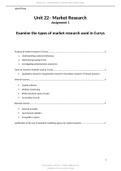 Unit 22 Market Research Assignment 1 (DISTINCTION*) Learning Aim A: Examine the types of market research used in business