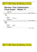 NURS 6512 N6512 Review Test Submission- Final Exam - Week 11. LATEST UPDATE 2021/2022 Walden University