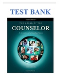 TEST BANK AND TEXTBOOK FOR THE WORLD OF THE COUNSELOR (AN INTRODUCTION TO THE COUNSELING PROFESSION) FOURTH EDITION BY EDWARD NEUKRUG