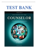TEST BANK AND TEXTBOOK FOR THE WORLD OF THE COUNSELOR &lpar;AN INTRODUCTION TO THE COUNSELING PROFESSION&rpar; FOURTH EDITION BY EDWARD NEUKRUG