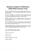 Business Analyst Certification (PMI-PBA) Practice Tests