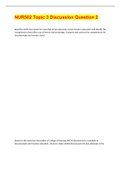 NUR502 Topic 3 Discussion Question 2