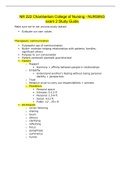 NR 222 Chamberlain College of Nursing - NURSING exam 2 Study Guide