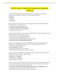 NR 222 Exam 1 &lpar;Real Exam Additional Questions-Answers&rpar;