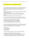 NR 222 Exam 2 Unit 6 &lpar;Addition Q & A&rpar;