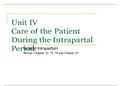 Unit IV Care of the Patient During the Intrapartal PerNioormdal Intrapartum Murray, Chapter 12, 13, 16 and Chapter 27