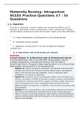 Maternity Nursing: Intrapartum NCLEX Practice Questions #7 | 55 Questions