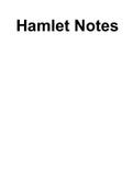 A Level English Literature Hamlet Notes