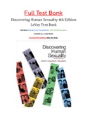 Discovering Human Sexuality 4th Edition LeVay Test Bank