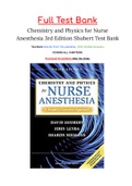 Test bank for Chemistry and Physics for Nurse Anesthesia 3rd Edition Shubert 