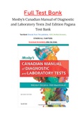 Mosby’s Canadian Manual of Diagnostic and Laboratory Tests 2nd Edition Pagana Test Bank